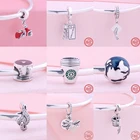 2021 чемодан, Бабочка, велосипед, кофейная чашка, серебряные бусины 925, подходят для оригинального браслета Pandora с шармами, сделай сам, женское и женское ювелирное изделие, подарок