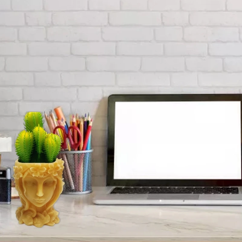 3D держатель для ручек Богиня цветочный горшок силиконовые формы форма