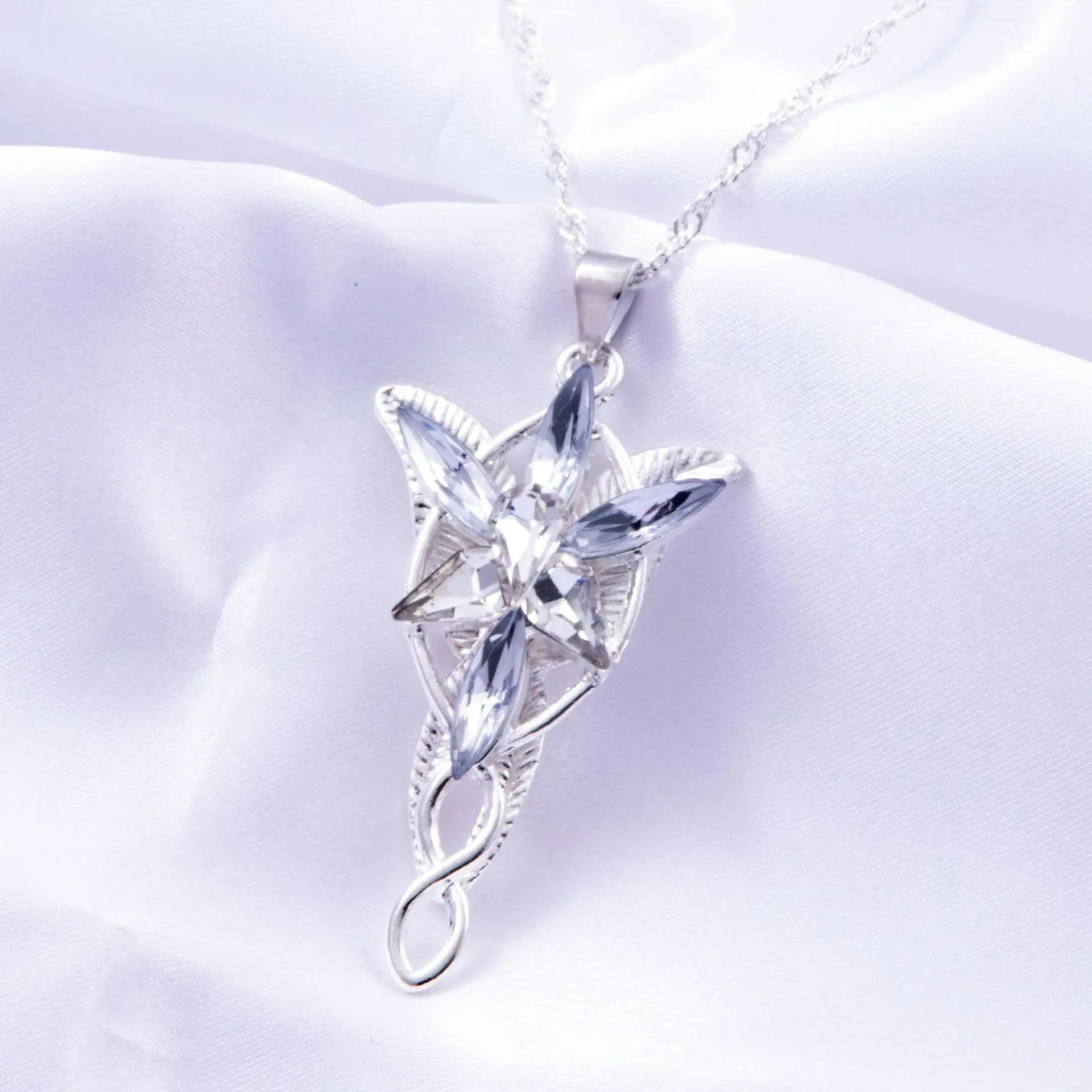 Фото Arwen Evenstar ожерелье из фильма серебряного цвета с подвеской в виде кристаллов ожерелья для женщин и девочек вечерние ювелирные изделия подарок ювелирные изделия №2