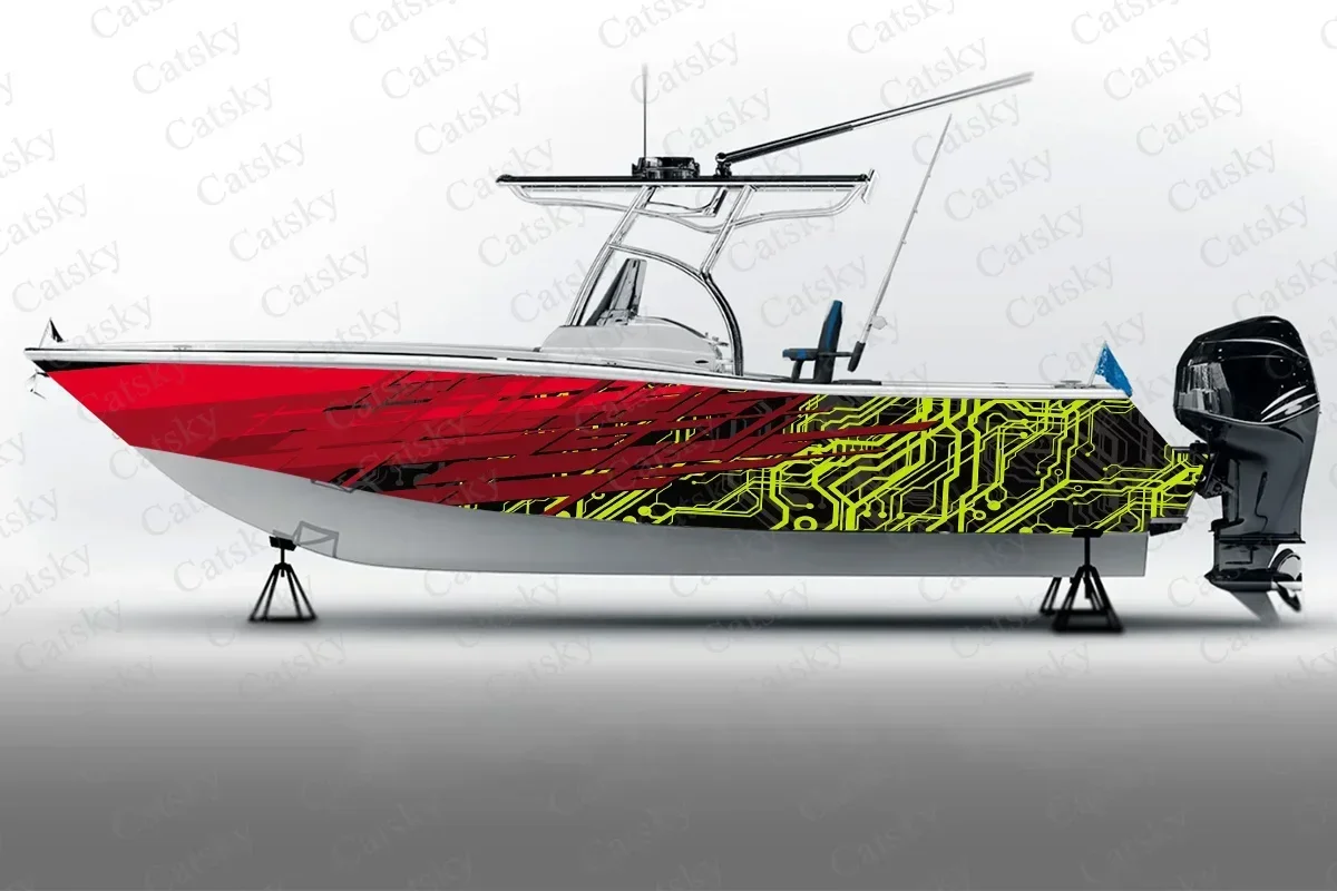 Дизайн абстрактная неправильная графика векторная наклейка на лодку упаковка