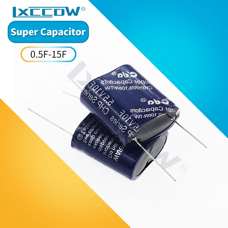 

Суперконденсатор Фарада, конденсатор комбинированного типа 5,5 В F/1F/2F/2.5F/3.5F/4F/5F/7.5F/10F/15F, 1 шт.
