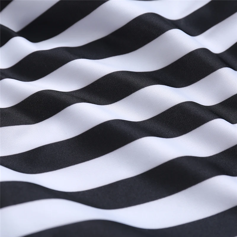 

Summer Sexy One Piece Swimsuit Monokini Women Stripe Swimwear Bathing Suit Push