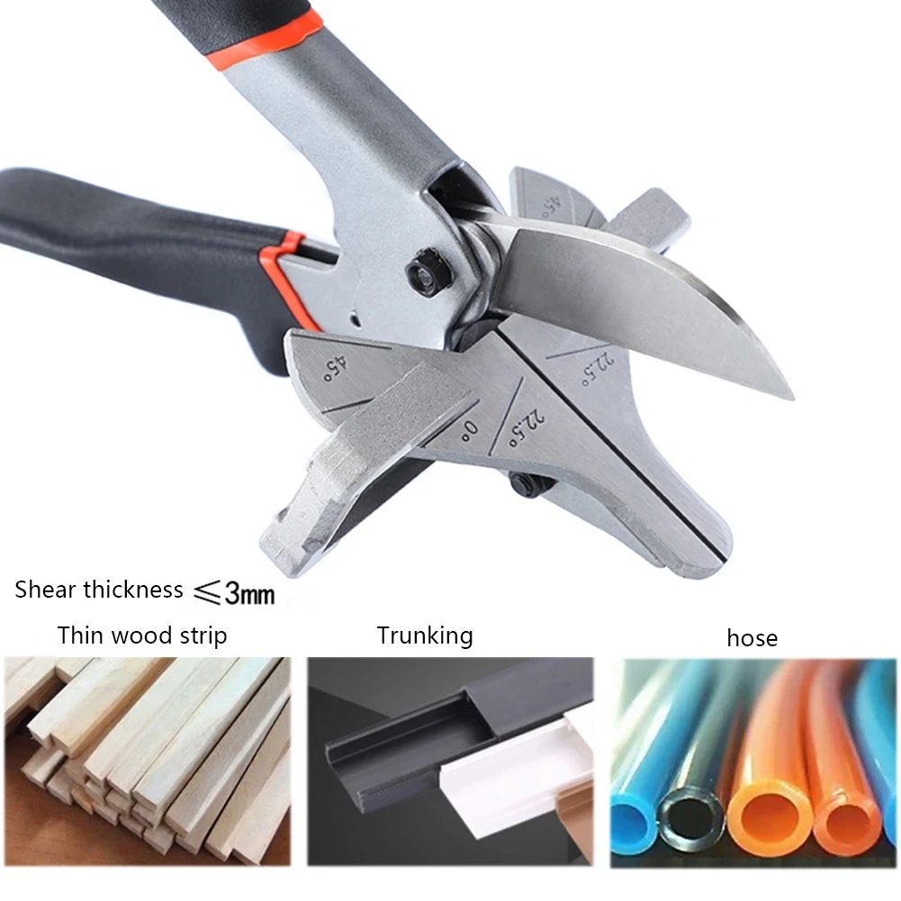 

1pc Multi Angle Shear Gasket Universal 0-135 Degree Adjustable Angle Trim Shear PVC Trunking Tube Mitre Trimmer Cutter Hand Supp