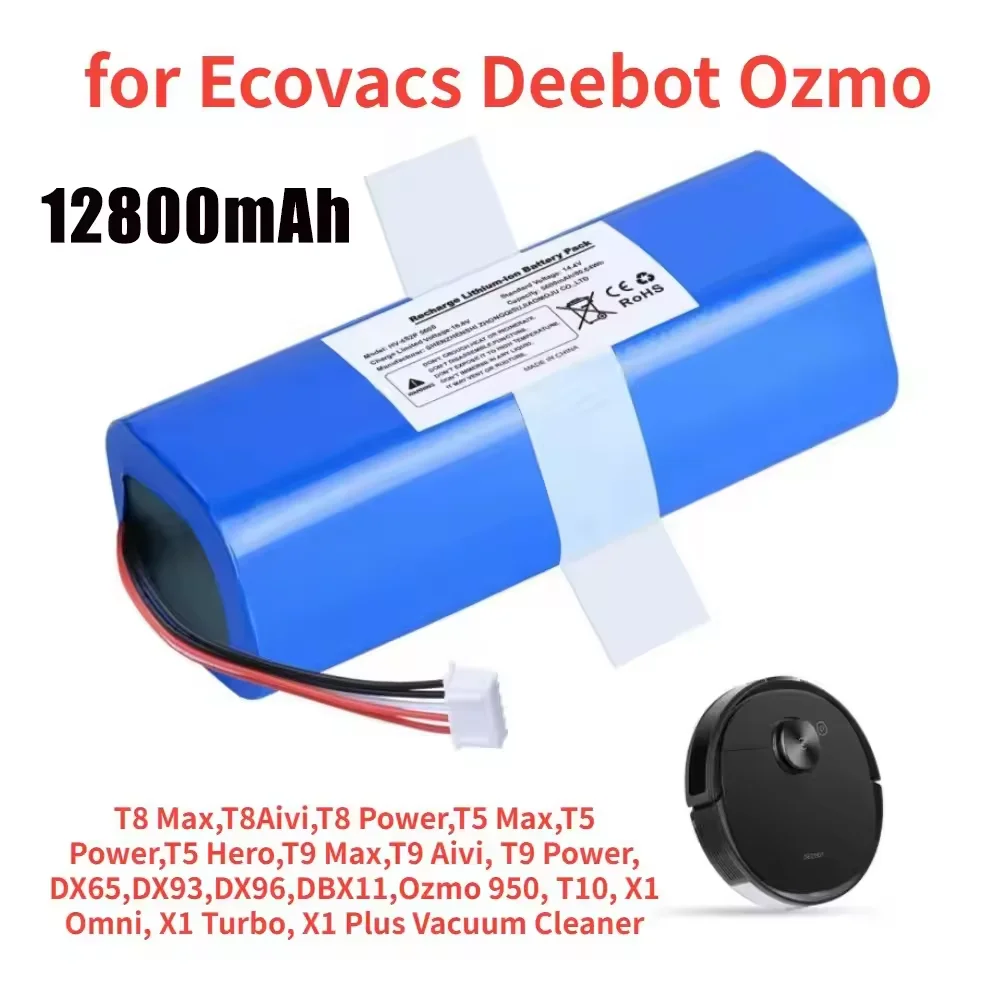 Фото Аккумулятор 12800 мАч для роботов-пылесосов Ecovacs T5, T8, T9, T10, T20, DLX11, DLX13, DLN12, X1, X1 Omni, X1 Deebot Ozmo №4