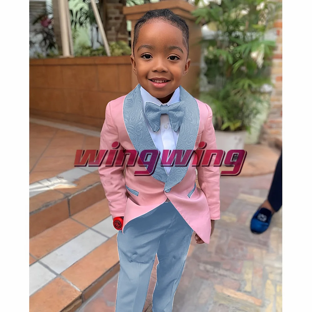 Костюм для мальчиков свадебный пиджак брюки галстук-бабочка комплект из 2