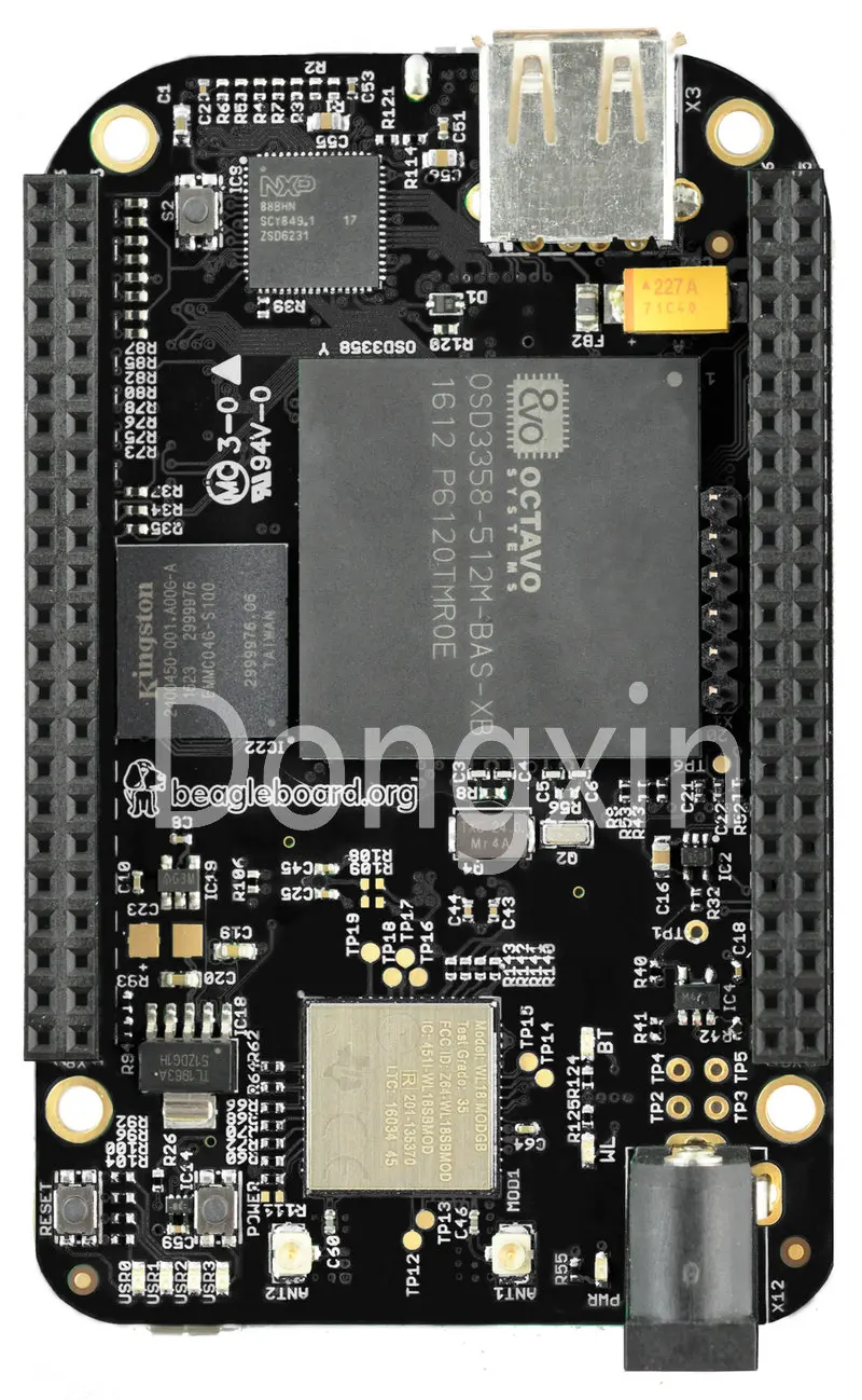 Черная Беспроводная система Octavo OSD3358 AI BB макетная плата BeagleBone