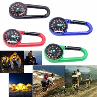 new 10pcs outdoor carabiner with compass key hook clips random color aluminum hiking fishing carabiner mountaineering tool