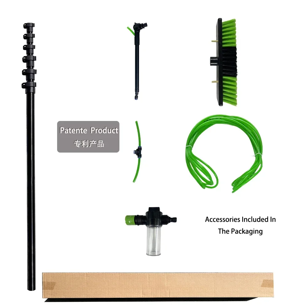 Телескопическая штанга с подачей воды 6/8/10 м для чистки окон щеткой щетка