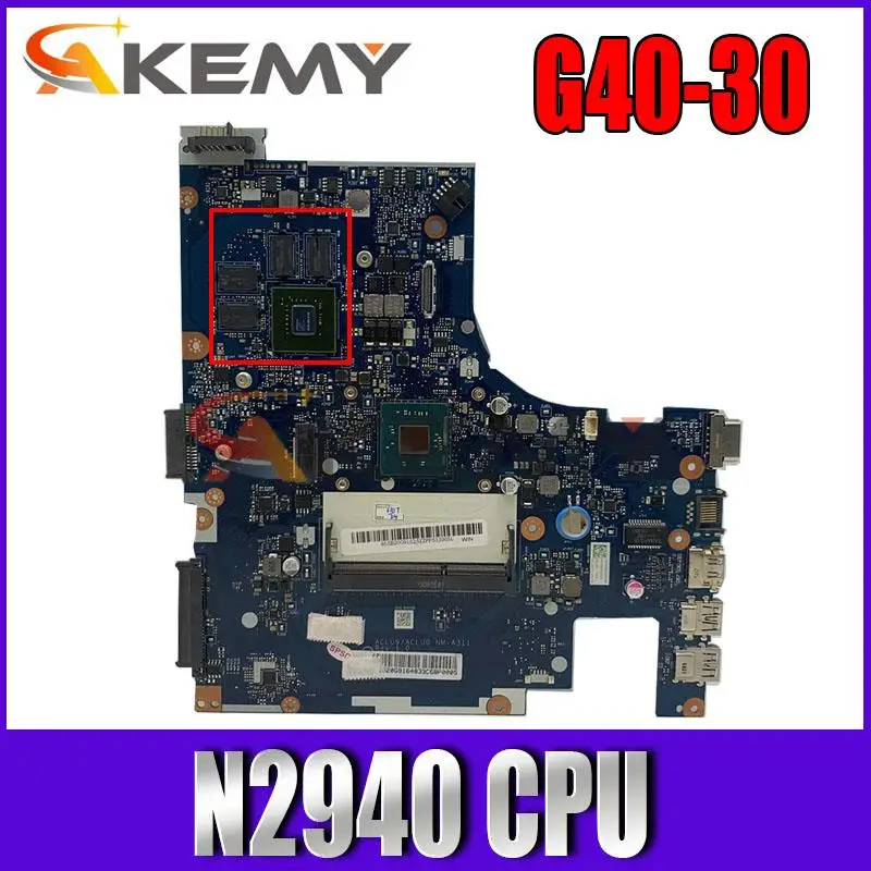 

Laptop motherboard For LENOVO Ideapad G40-30 Core SR1YJ Celeron N2940 Mainboard NM-A311 100% tesed