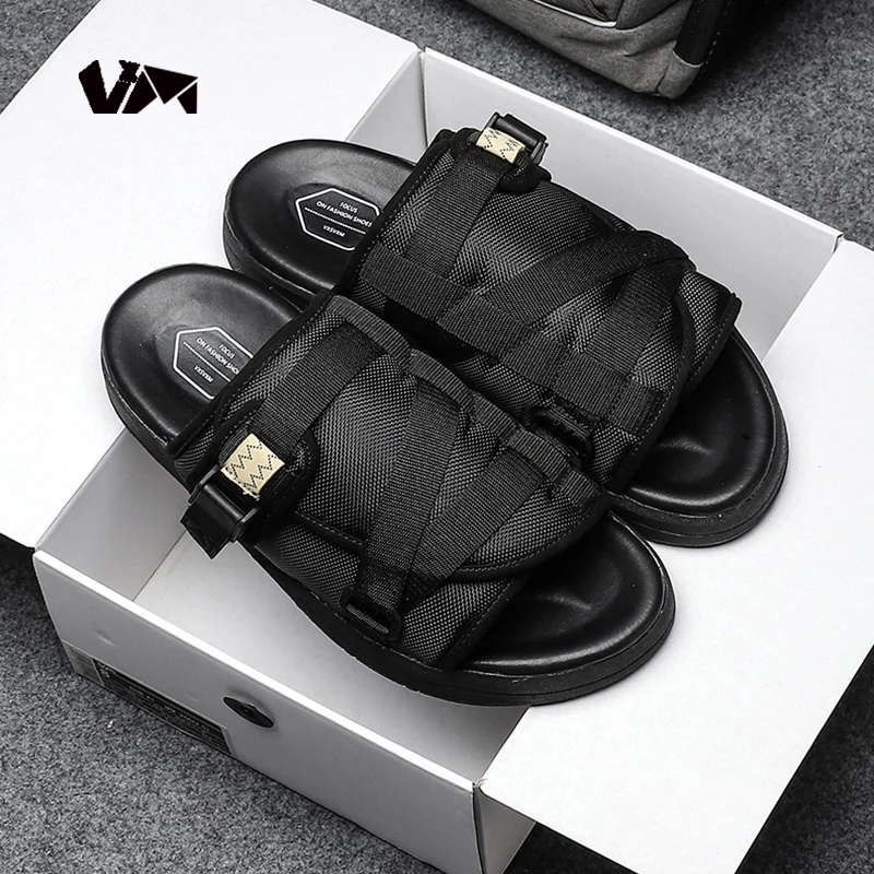 Летние шлепанцы для мужчин и женщин Christo Visvim 2024 мягкие повседневные с отражающей