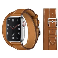genuine leather strap for apple watch band 45mm 41mm 42mm 38mm correa wrist watchband belt bracelet for iwatch series 7 6 4 5 se