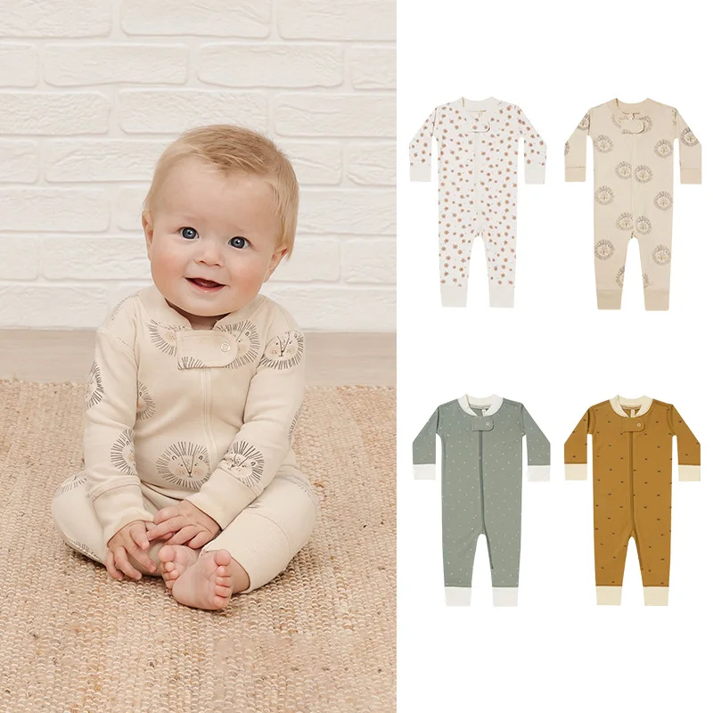 

Ins Style Baby Rompers Autumn Boys and Girls Clothes Comfortable Printing Cotton Long-sleeved Baby Long Climbing Jumpsuit