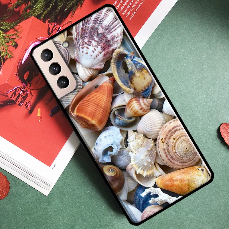 Фото Чехол для телефона Sea Shells для Samsung Galaxy S24 S25 Ultra S9 S10 S20 FE S21 S22 S23 Ultra Plus, задняя крышка №4