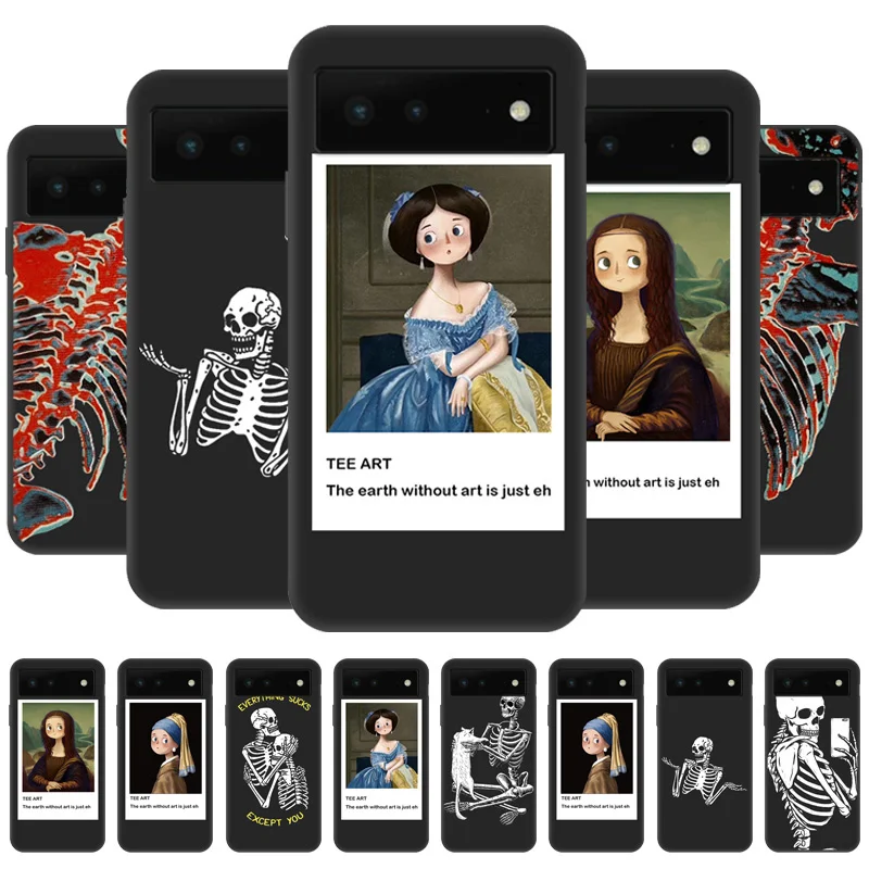 

Phone Case For Google Pixel 6 Case Art Portrait Back Silicon For Google Pixel 6 Pro 5 XL 4 XL Funda Coque Shell Soft Bumper Etui