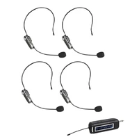 UHF Wireless Microphone Headset 4 Channel Wireless Headset Microphone For PA System Teaching Fitness Loudspeaker