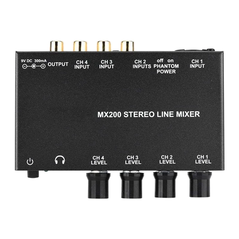 

Звуковой миксер, мини-миксер для караоке с шумоподавлением, 3-канальный вход RCA и 1 выход RCA, стереозвук, мини-микшер Dj (вилка ЕС)