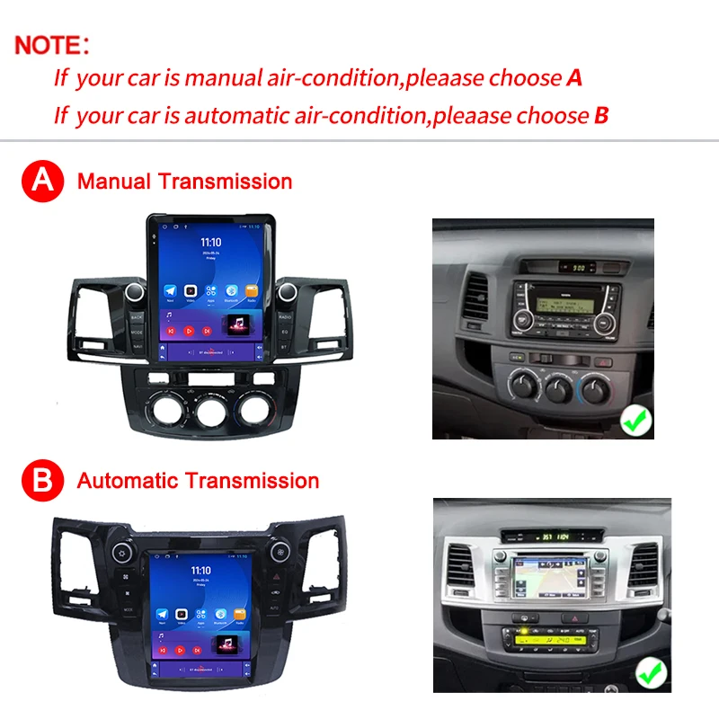 9 7-дюймовый Android 12 автомобильный радиоприемник в стиле Tesla для TOYOTA Fortuner HILUX 2005-2014