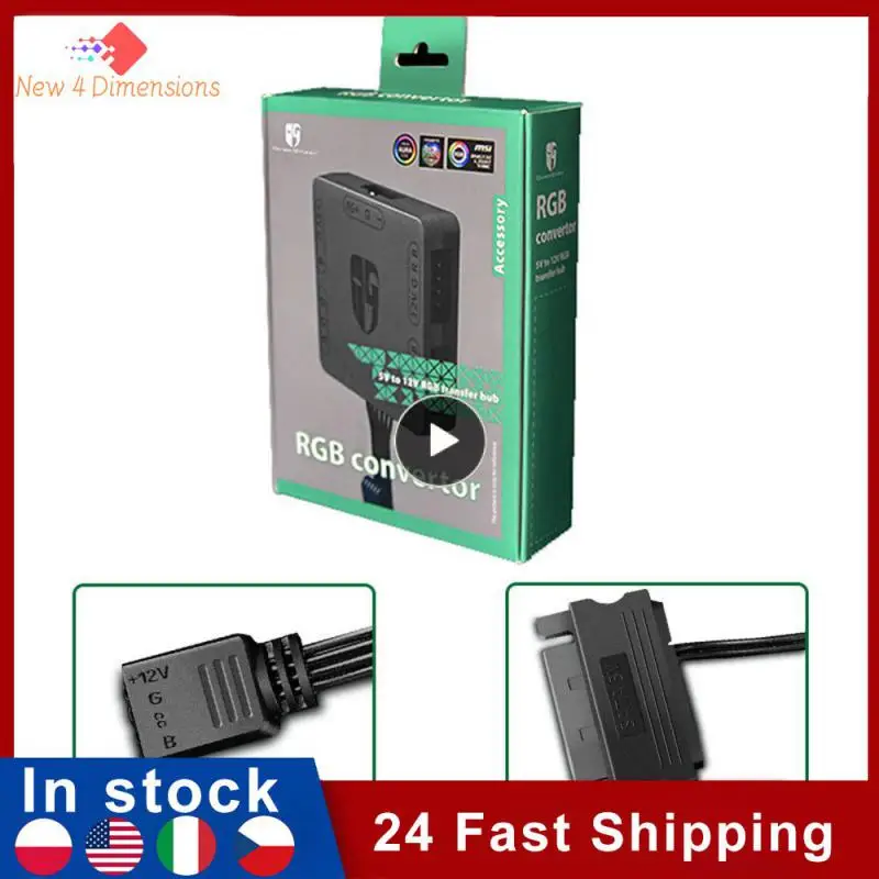 

1/2/3 шт. Новый RGB-переходник для вентилятора 5 В до 12 В 4-контактный RGB-трансферный концентратор SATA интерфейс Магнитная установка для RGB 3PIN M/B ASUS Gigabyte
