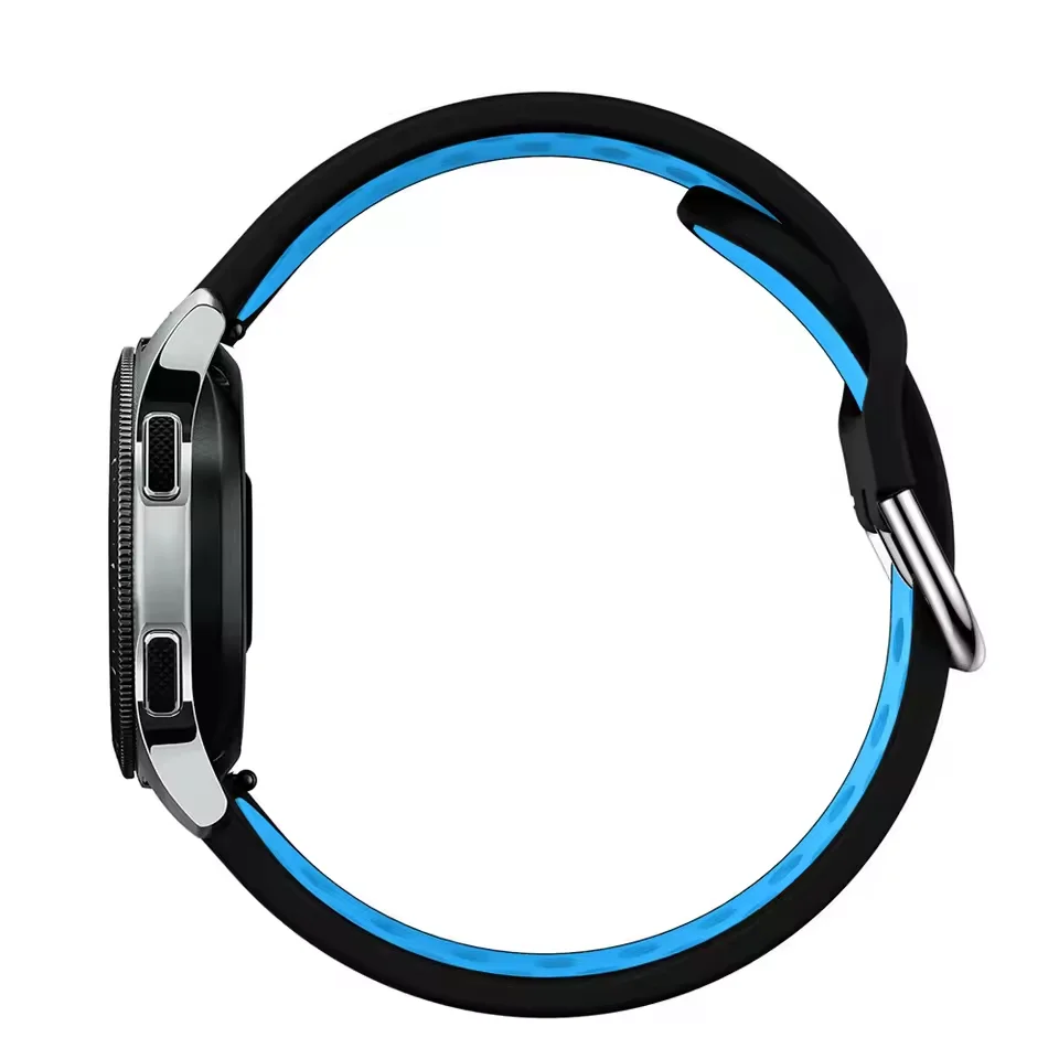 Фото Силиконовый ремешок 20/22 мм для Huawei Watch 5 GT 4/5/5 Pro 46 мм, сменный браслет Samsung watch 7 6 5 4 44/40 мм, ремешок Amazfit active 2 №3