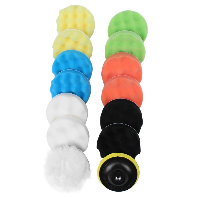 15Pcs 4Inch Polishing Waxing Buffing Pads Kit with Windshield Washer Bottle Cap for Honda Many Models | Автомобили и мотоциклы