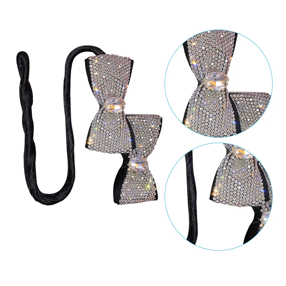 

Hair Bun Maker Bow Making Tools Bowknot Rhinestone Updo Accessories Crystal Clip Ponytail