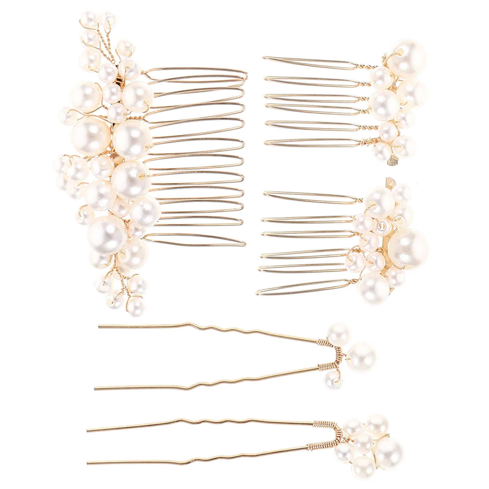 

Pearl Hair Clips Women Girls Decorative Combs Headpiece Wedding Decoration Barrettes Bridal Accessory Vintage Womens