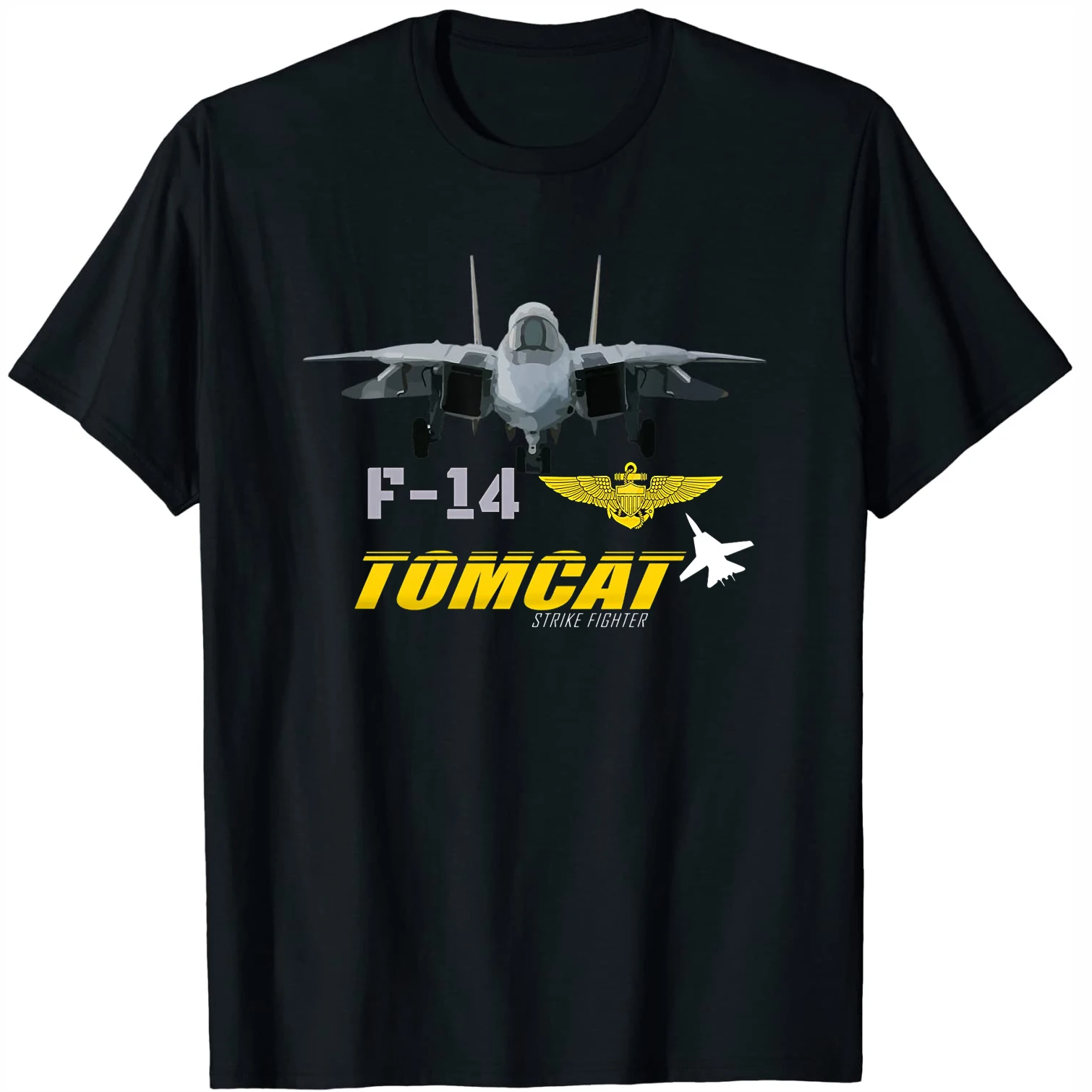 

Navy F-14 Tomcat Military Plane Jet Fighter T-Shirt 100% Cotton O-Neck Summer Short Sleeve Casual Mens T-shirt Size S-3XL