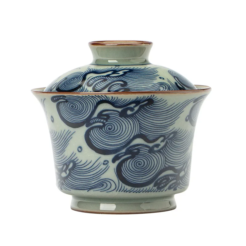 Высококачественная старая глина синий и белый фарфор HAILANG с узором подкова