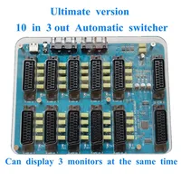 10 Input 3 Output Automatic switcher 10 way in SCART ( EUR ) and 3 way out ( 2*SCART European output + 1 RGBS RCA output) 1