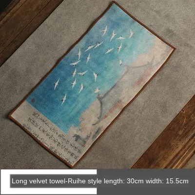 

Замшевое чайное полотенце, для дома, дзен, чайный столик, впитывающая глина, чайный коврик, чайная салфетка кунг-фу, чайные принадлежности