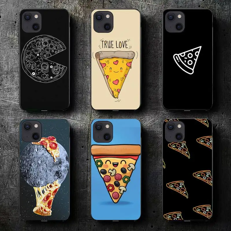 Funny Pizza Phone Case For iPhone 11 12 Mini 13 14 Pro XS Max X 8 7 6s Plus SE XR Shell
