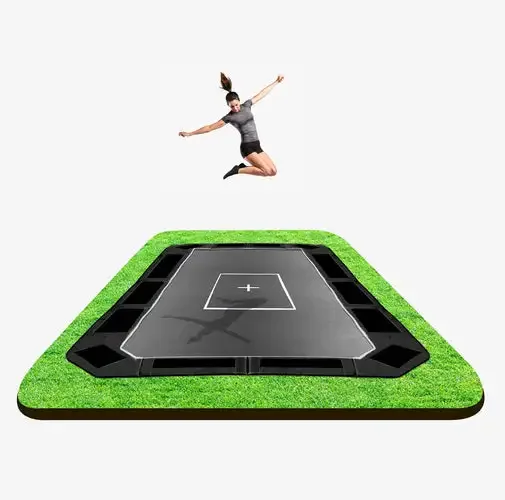 Горячая распродажа прямоугольный батут для земли