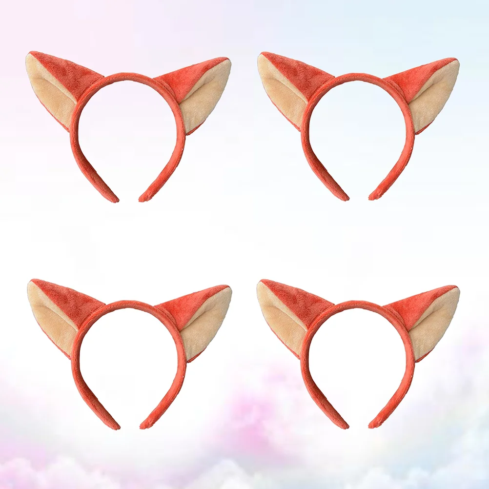 

4 шт. толстые повязки на голову, Женская повязка для волос с кошачьими ушками, аксессуары для волос, обруч для волос с кошачьими ушками, повязки на голову для девушек, обруч для волос на Хэллоуин