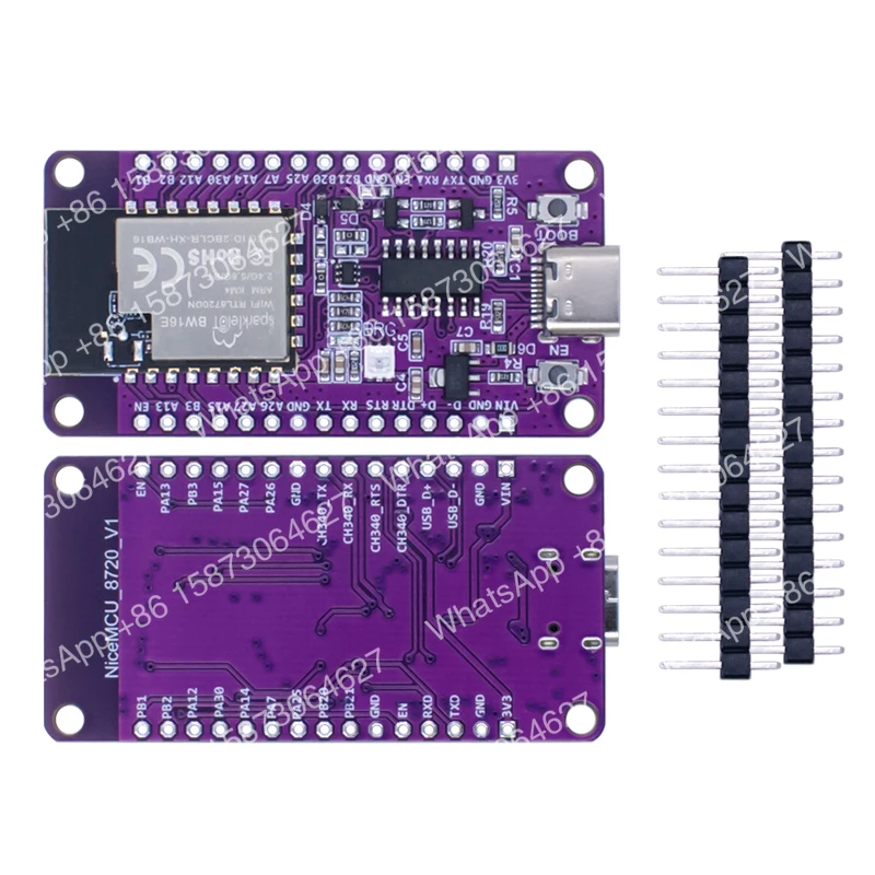 Фото Модуль RTL8720DN с поддержкой двухдиапазонного Wi-Fi, Bluetooth и BLE, плата разработки NICEMCU BW16, совместимая с Arduino. №3