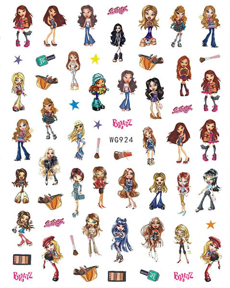 Мультфільм Cute Girl Cat 3D Nail Sticker Nail Art Supplies Nail Slider Disney Mickey Lion King Nail Art Decal Nail Art Decoration