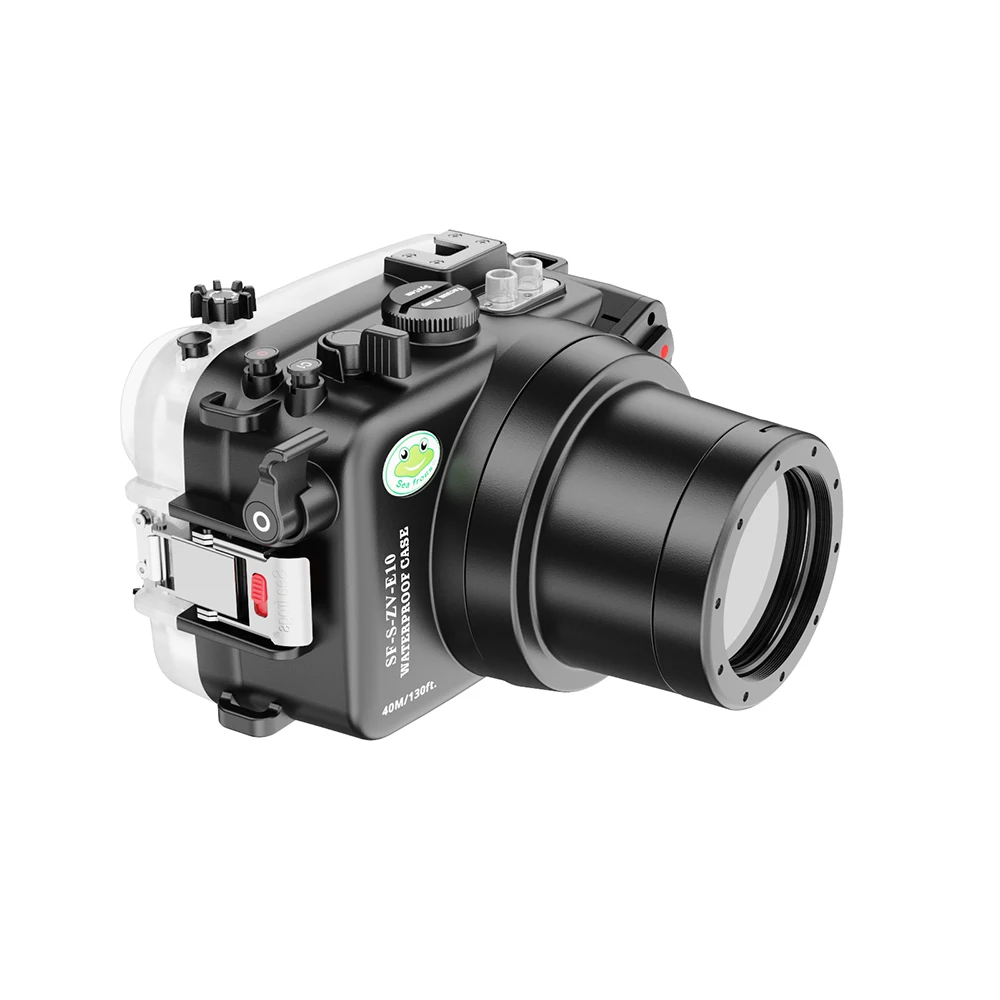 Фото Водонепроницаемый бокс для подводной съемки IPX8 (до 40 метров) со стандартным портом для Sony ZV-E10, для объективов 28-70 мм, 90 мм, 10-18 мм №5