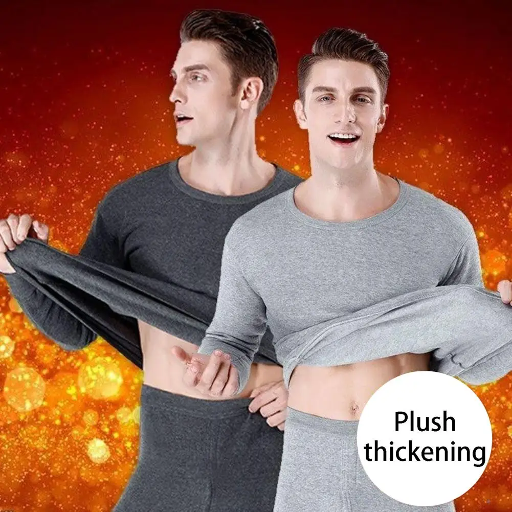 Зимний комплект термобелья мужские теплые толстые флисовые кальсоны топы