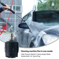 high pressure washer 5 spray angles water nozzle with 14 quick plug