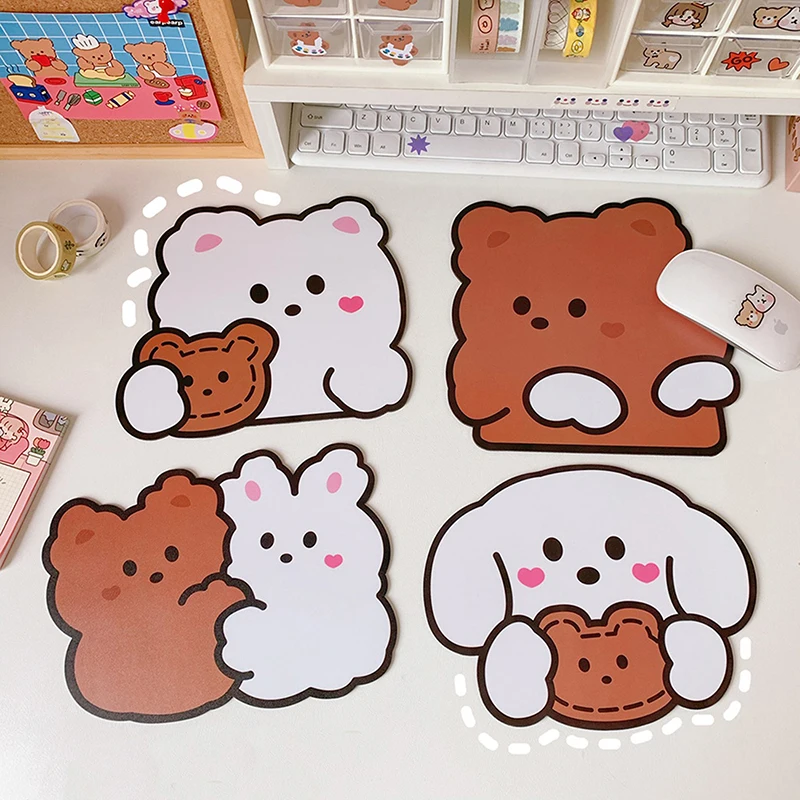 

Kawaii Bear Antiskid Waterproof Desk Mat Mouse Pad Computer Accessories School Office Stationery