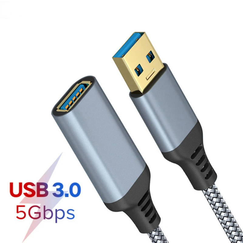 

Нейлоновый Плетеный высокоскоростной кабель USB 3,0 штекер-гнездо для передачи данных удлинитель для компьютерной камеры 1/2/3 м