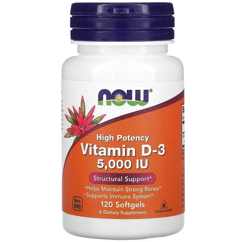 

1 Bottle 120 Pills Vitamin D3 Soft Capsule Activity D3 5000IU Adult VD Promotes Calcium Absorption Enhances Bone