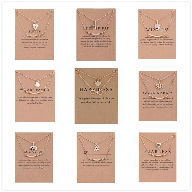 

YADELAI Necklace For Women 2022 European and American Card Double Owl Dragonfly Series Pendant Hypoallergenic Necklace Jewelry