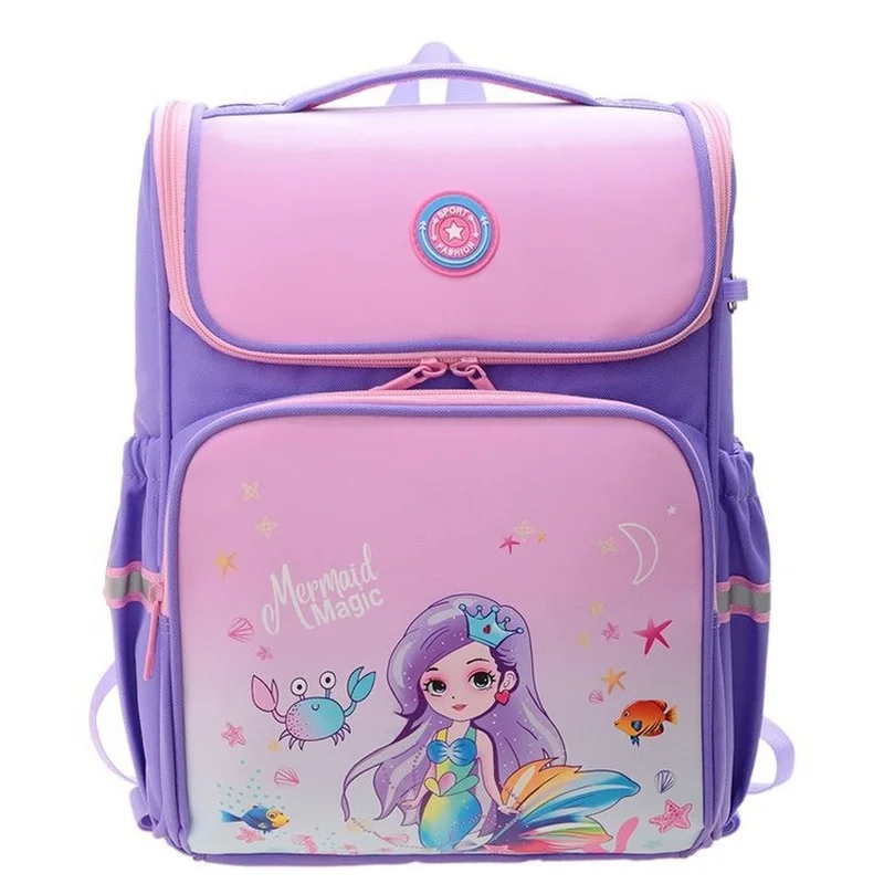 Girls Princess Mermaid Boys Astronaut Large Capacity Backpacks New Children Students Cartoon Fashion School Bags Drop Shipping