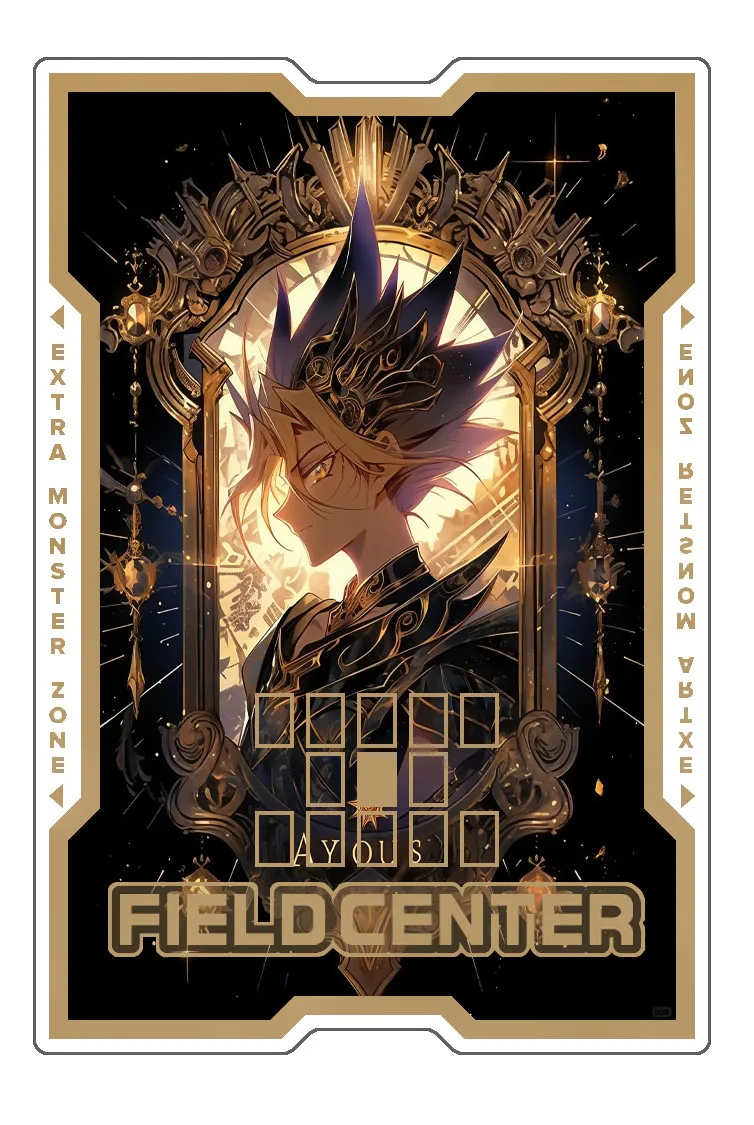 Фото Самодельные оригинальные аниме-игры, окружающие карты Yugioh, карты с полевым центром, Tcg Ip Masquerena, черная акриловая перегородка для карт, подарок №4