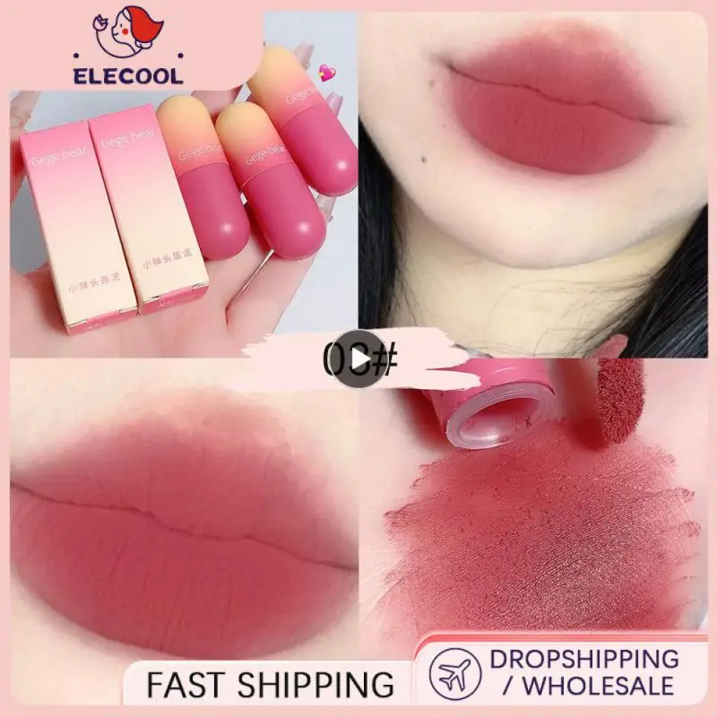 

Lip Gloss Waterproof Long Lasting Non-fading Lip Glaze 3 Colors Velvet Soft Fog Matte Lip Mud Women Makeup Cosmetic Lip Tint Set
