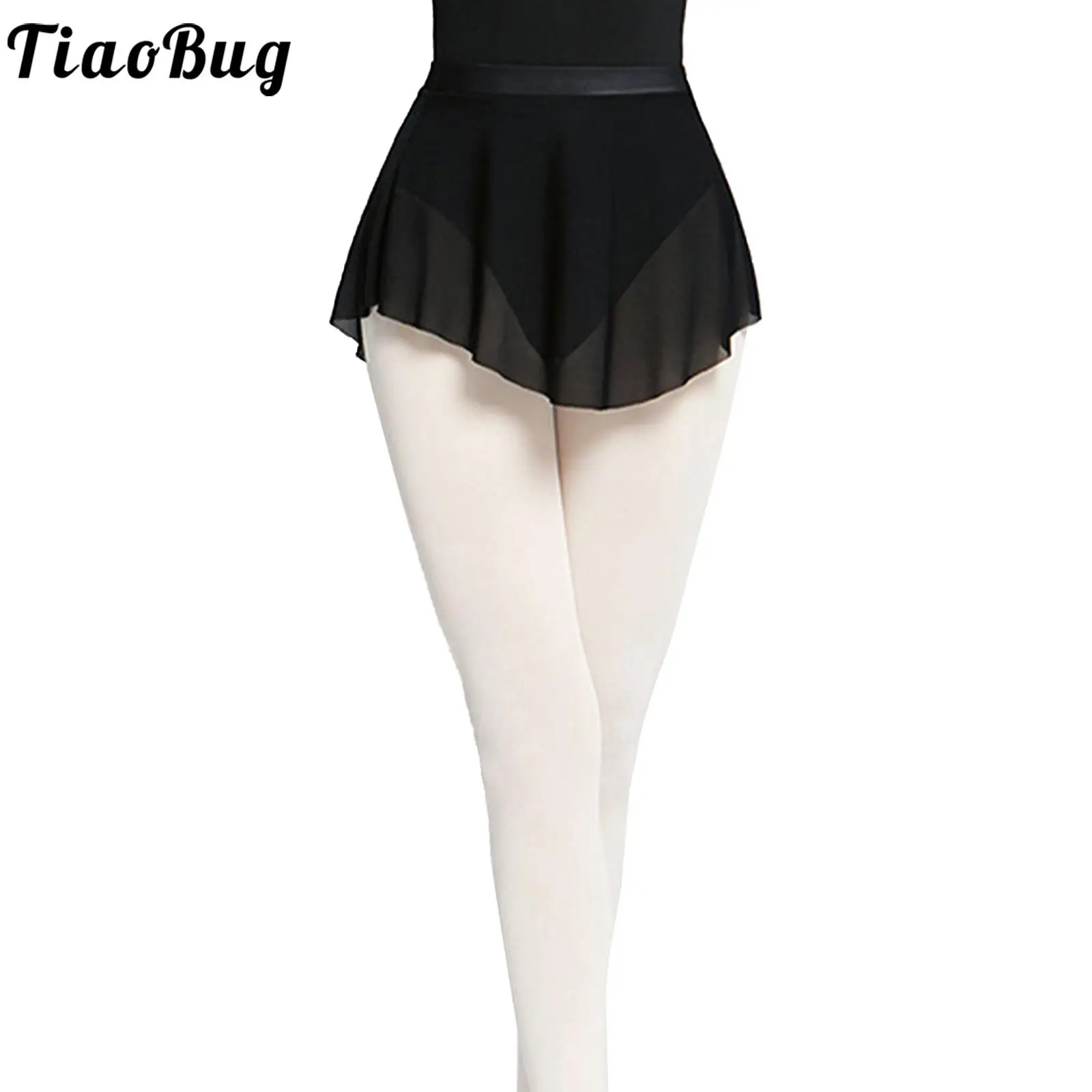 

Ballet Skirt Mesh Tutu Dance Solid Color Chiffon Skirts For Woman Girls Curved Hem Mini Short Skirts Dancing Clothes