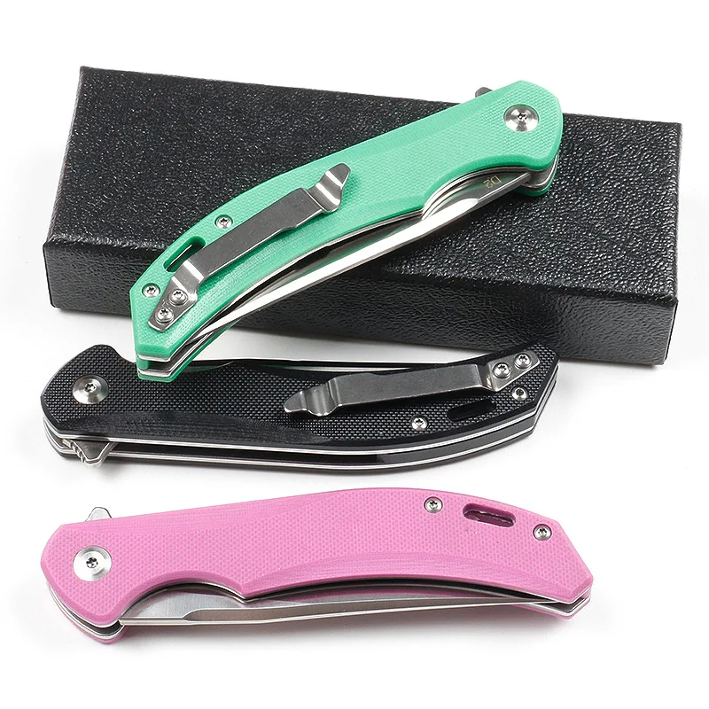Карманный складной нож Free Wolf FW11 D2 с ручкой G10, шариковый нож для кемпинга, охоты, выживания, спасения, уличный кухонный нож EDC (art.: 3920cda99092a) - 3920cda99092a