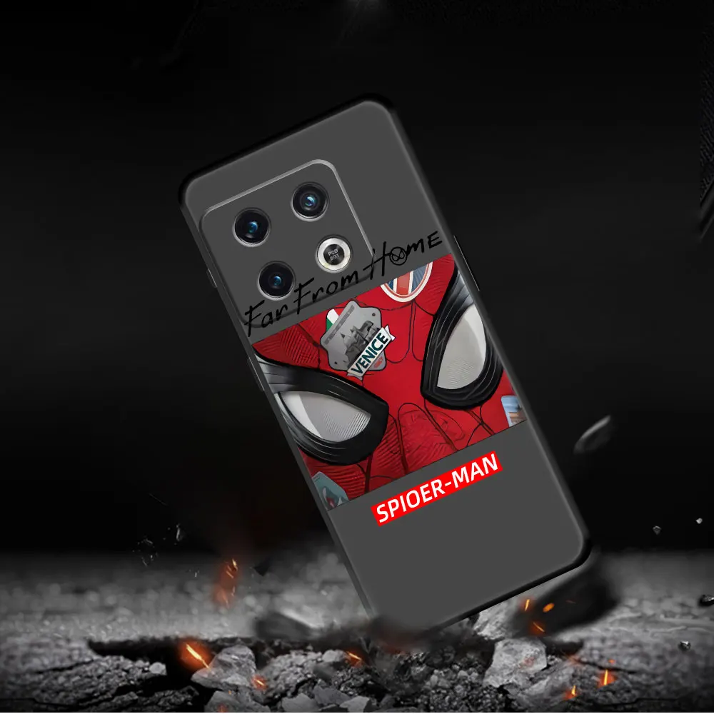marvel spider man logo tpu phone case funda for oneplus 9r 9rt 10 pro 7t 8 pro 9 8t 5g nord 2 5g n10 nord ce 2 n200 soft capa free global shipping