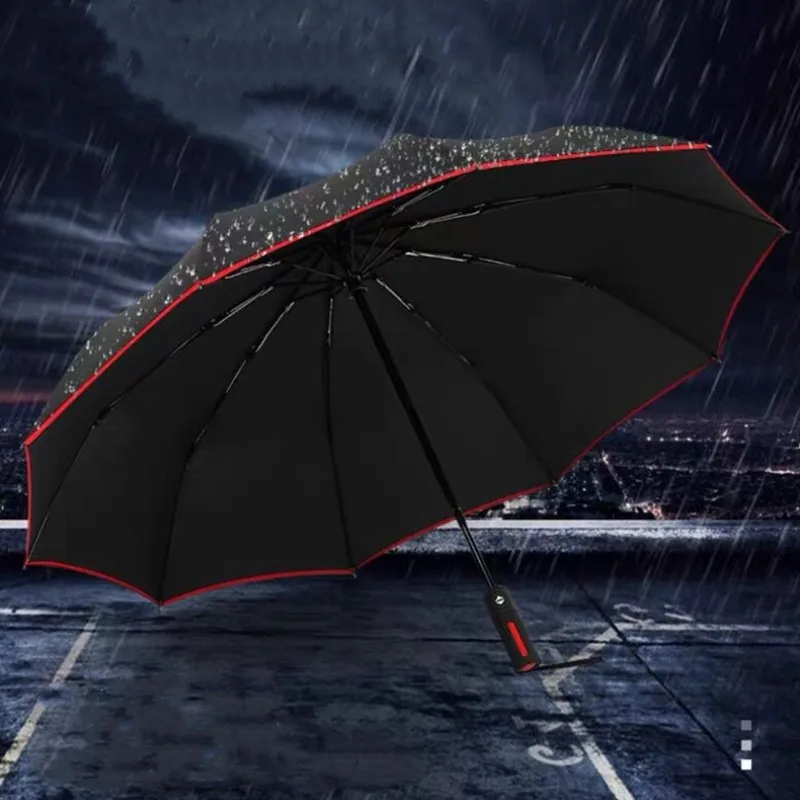 

For Mercedes Automatic Sunny Umbrella Car Spare Thickened Durable Portable Tri-fold Sunshade Strong Anti-wind Business Practical