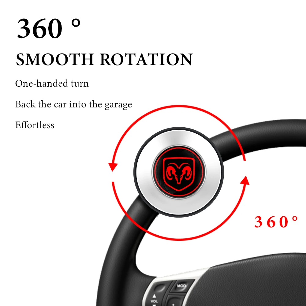 

1pcs Car Aid Knob Ball Truck Power Steering Wheel Spinner Booster Handle Clamp For Dodge Ram 1500 2500 3500 2010 Challenger Aven
